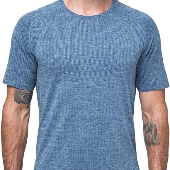 Lululemon Metal Vent Tech Short Sleeve 2.0 Midnight Shadow / Tempest Blue Sz S - Picture 1 of 5
